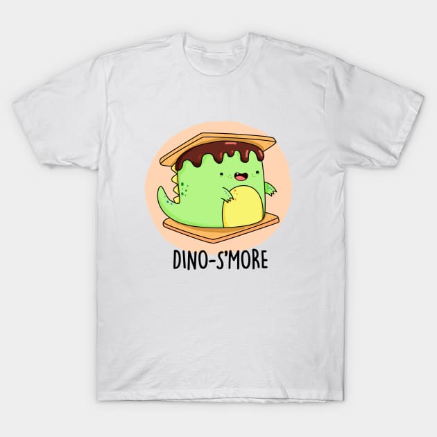 Dino-smore Cute Dinosaur Smore Pun T-Shirt by punnybone